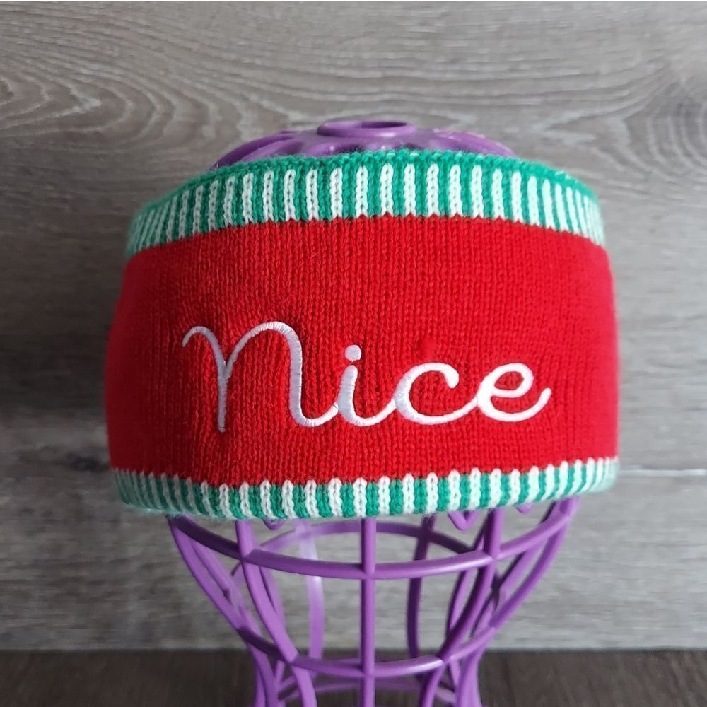 Ugly Stuff Knit Christmas Nice Headband Ear Warmer